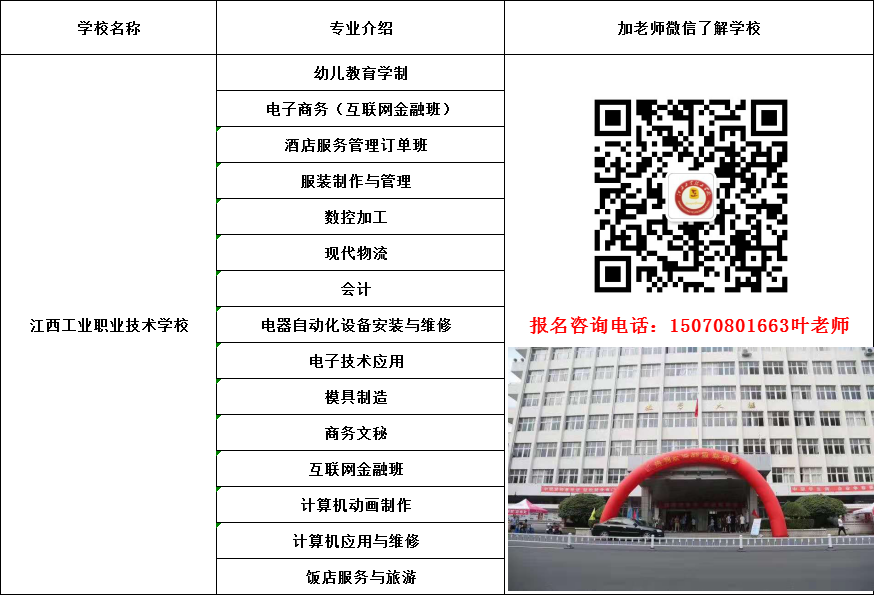 江西工业技工学校2020年报名入口